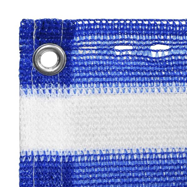 vidaXL Балконски параван, синьо и бяло, 120x300 см, HDPE