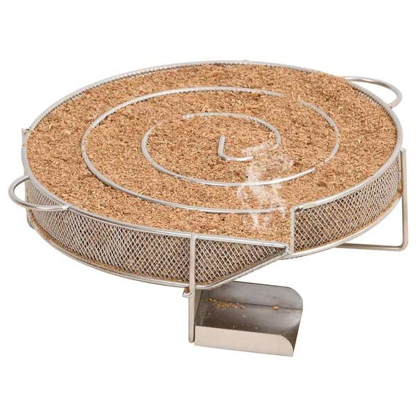 vidaXL Димогенератор за студено опушване, кръгъл, 19,5 см, инокс