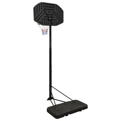 vidaXL Баскетболна стойка черна 258-363 см полиетилен