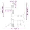 vidaXL Комбинирано детско съоръжение, масивна дугласка дървесина