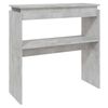vidaXL Конзолна маса, бетонно сива, 80x30x80 см, инженерно дърво
