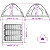 vidaXL Къмпинг палатка куполна 3-местна зелена бързо освобождаване