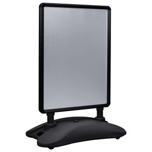 vidaXL A1 постер на стойка с водна основа, черен, алуминиева сплав