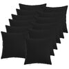 vidaXL Калъфка за възглавница 12 pcs HEERLEN Черно 40 x 40 cm