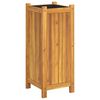 vidaXL Градинска кашпа с вложка 31x31x75 см масивна акация