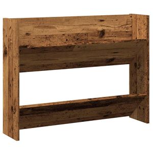 vidaXL Стенен шкаф за обувки старо дърво 80x18x60 см инженерно дърво