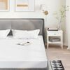 vidaXL Протектор за матрак, бял, 140x220 см, водоустойчив