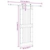 vidaXL Плъзгаща врата с монтажни части, 85x210 см, борово дърво масив