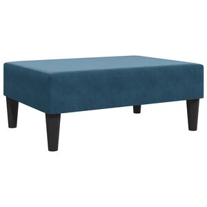 vidaXL Табуретка, синя, 77x55x31 см, кадифе