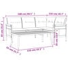 vidaXL Градински лаундж комплект от 2 части, антрацит, стомана