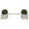 Esschert Design Сандъци за цветя с пейка-мост, бели, CF33W
