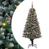 vidaXL С изкуствено коледно дърво с 300 LED светодиода Зелен 180 cm