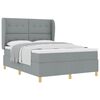vidaXL Легло с пружинирана основа Светлосиво 200 x 140 cm текстил