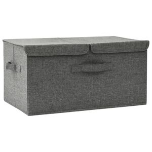 vidaXL Кутия за съхранение, текстил, 50x30x25 см, антрацит