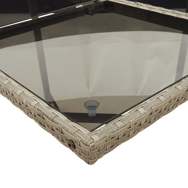 vidaXL Градински комплект с възглавници 17 части полиратан сив