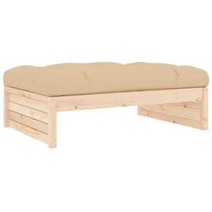 vidaXL Градинска табуретка, 120x80 см, борова дървесина масив