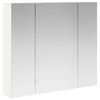 vidaXL Шкаф с огледало за баня Бяло 80 x 14.5 x 70 см