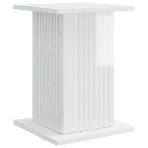 vidaXL Стойка за растения Бял гланц 30,5 x 30 x 43 см