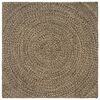 vidaXL Килим за площ Естествено и черно 120 x 120 cm юта