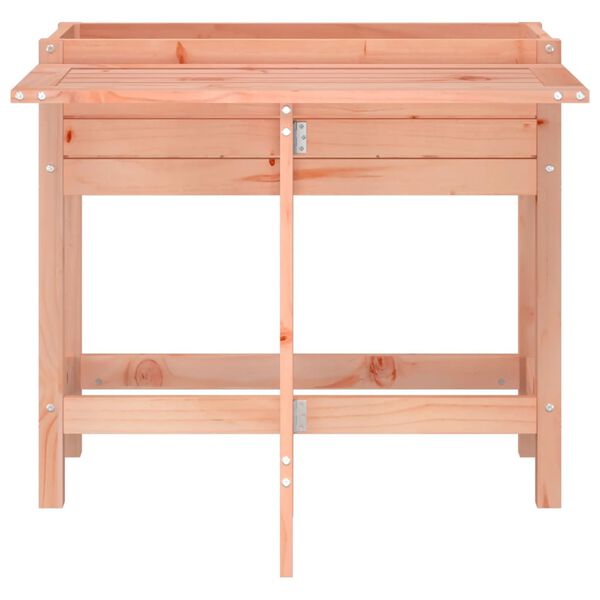 vidaXL Градинска кашпа със сгъваем плот, дугласко дърво масив