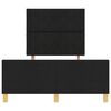 vidaXL Рамка за легло с таблото Черно 120 x 190 cm текстил