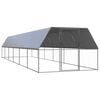 vidaXL Външна клетка за пилета, 3x12x2 м, поцинкована стомана