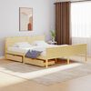 vidaXL Рамка за легло с 2 чекмеджета, бор масив, 180x200 см