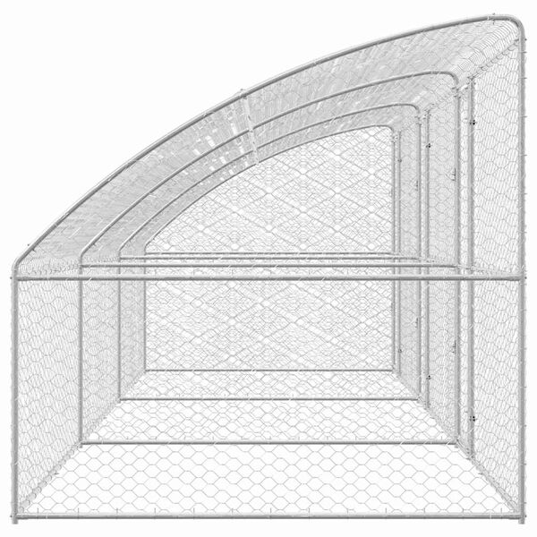 vidaXL Кучешка клетка 3 pcs Сребрист 6 x 2 x 2 m Стомана