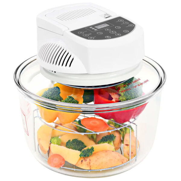 vidaXL Халогенна конвекционна фурна с приставка и таймер, 1400 W, 17 л