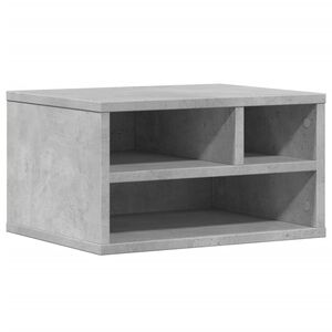 vidaXL Стойка за принтер, бетонно сива, 40x32x22,5 см, инженерно дърво