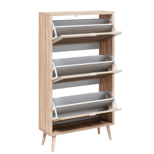 Finori Шкаф за обувки Bali 49A, дъб сонома и принт тръстика