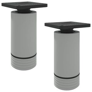 vidaXL Крака за мебели Регулирума 2 pcs Бяло 64 x 64 x 100 мм ПП