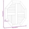 vidaXL Плот за маса 70x70x2,5 см осмоъгълен масивен бук