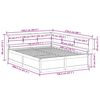 vidaXL Легло с етажерка за книги, без матрак, 140x200 см, бор масив