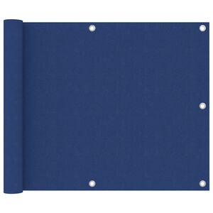 vidaXL Балконски параван, син, 75x300 см, плат оксфорд