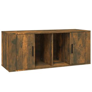 vidaXL ТB шкаф, опушен дъб, 100x35x40 см, инженерно дърво