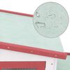 vidaXL Външна голяма клетка за зайци червено и бяло 201x45x85 см дърво