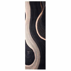 vidaXL Килим за кухня Черно 150 x 45 см Кадифе