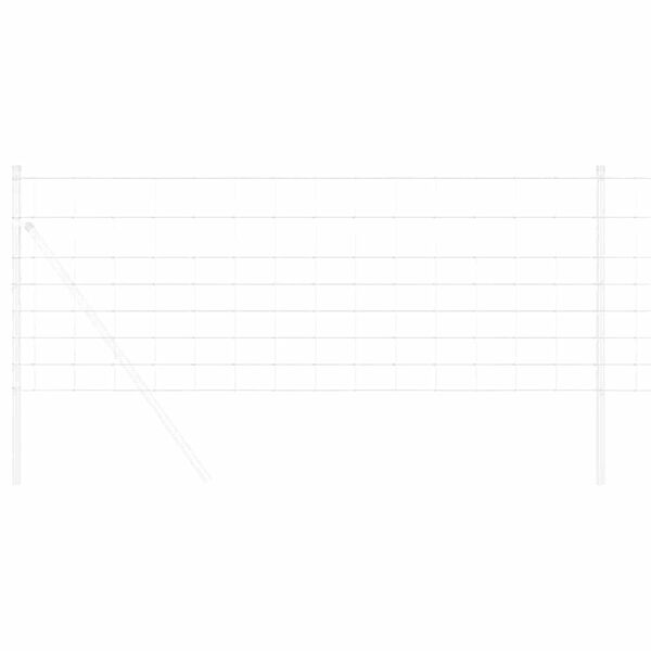 vidaXL Ограда за пасища Сив 0.8 x 10 m Стомана