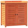 vidaXL Маса за разсаждане с рафтове кафява 82,5x50x86,5 см бор масив