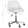 vidaXL Въртящи се трапезни столове, 4 бр, бели, изкуствена кожа