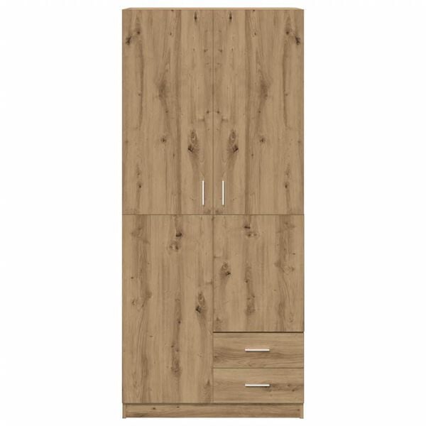 vidaXL Гардероб Artisan Дъб 80x52x180 cm Инженерна дървесина