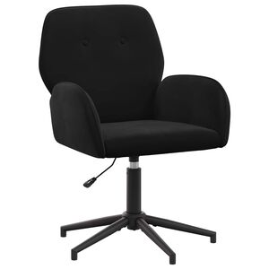 vidaXL Завъртащ се офис стол 54 x 55 x 90 см Черно Кадифе
