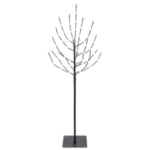 vidaXL LED Коледна Елха Черно 120 cm Стомана 100 LED светодиода