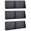 vidaXL Задържащи стени 6 бр. 60 x 12 x 30 см Стомана Антрацит