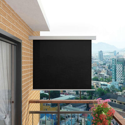 vidaXL Вертикална тента за балкон мултифункционална 150х200 см черна