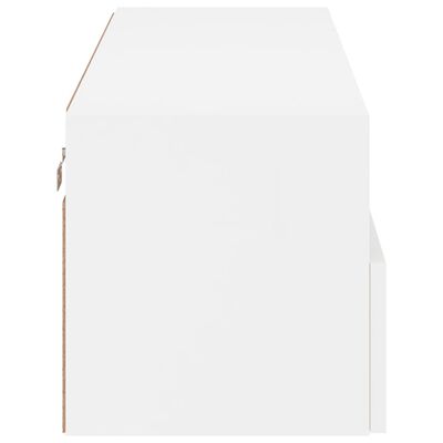 vidaXL Стенен ТB шкаф, бял, 100x30x30 см, инженерно дърво