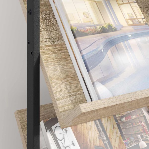 vidaXL Етажерка за списания с рафт Сонома дъб 68 x 40 x 123.5 см