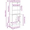 vidaXL Висок шкаф Дъб 69,5 x 32,5 x 180 см Инженерно дърво