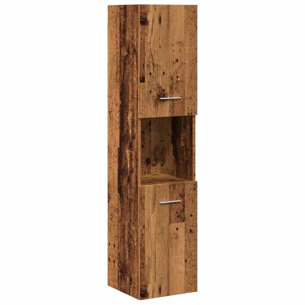 vidaXL Комплект мебели за баня от 5 части старо дърво инженерно дърво